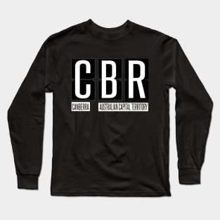 CBR - Canberra Airport Code Souvenir or Gift Shirt Apparel Long Sleeve T-Shirt